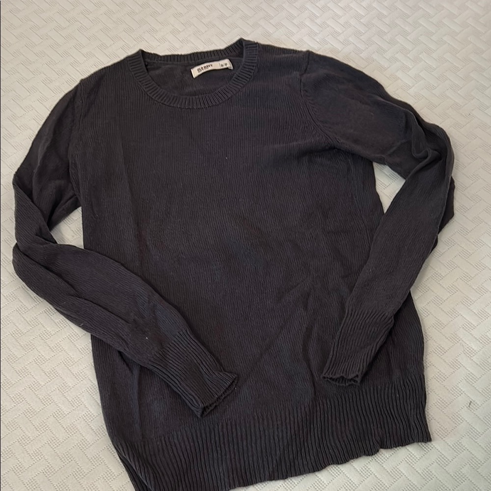 Old Navy Charcoal Crewneck Sweater Classic Knit